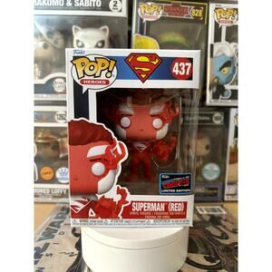Funko Pop! DC Heroes: SUPERMAN (RED) #437 - NYCC 2022 Official Sticker